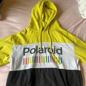 Black and yellow Polaroid hoodie size large